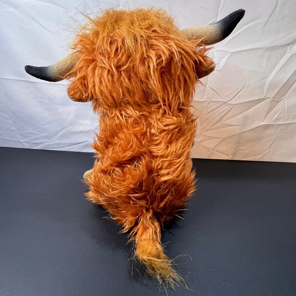 Unbranded Highland Cow Plush‎ Kids Ginger NWOT Shaggy Stuffed Animal Toy
